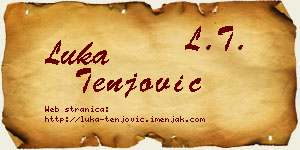 Luka Tenjović vizit kartica
